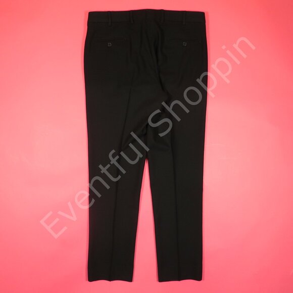 Brooks Brothers Suit Mens 46 Tall Black Flannel Wool Half Lined Bespoke - Picture 11 of 15